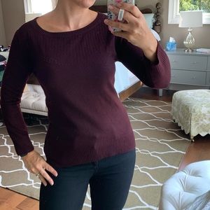 New York & Co Fig Plum Sweater Hi Low Great Condition